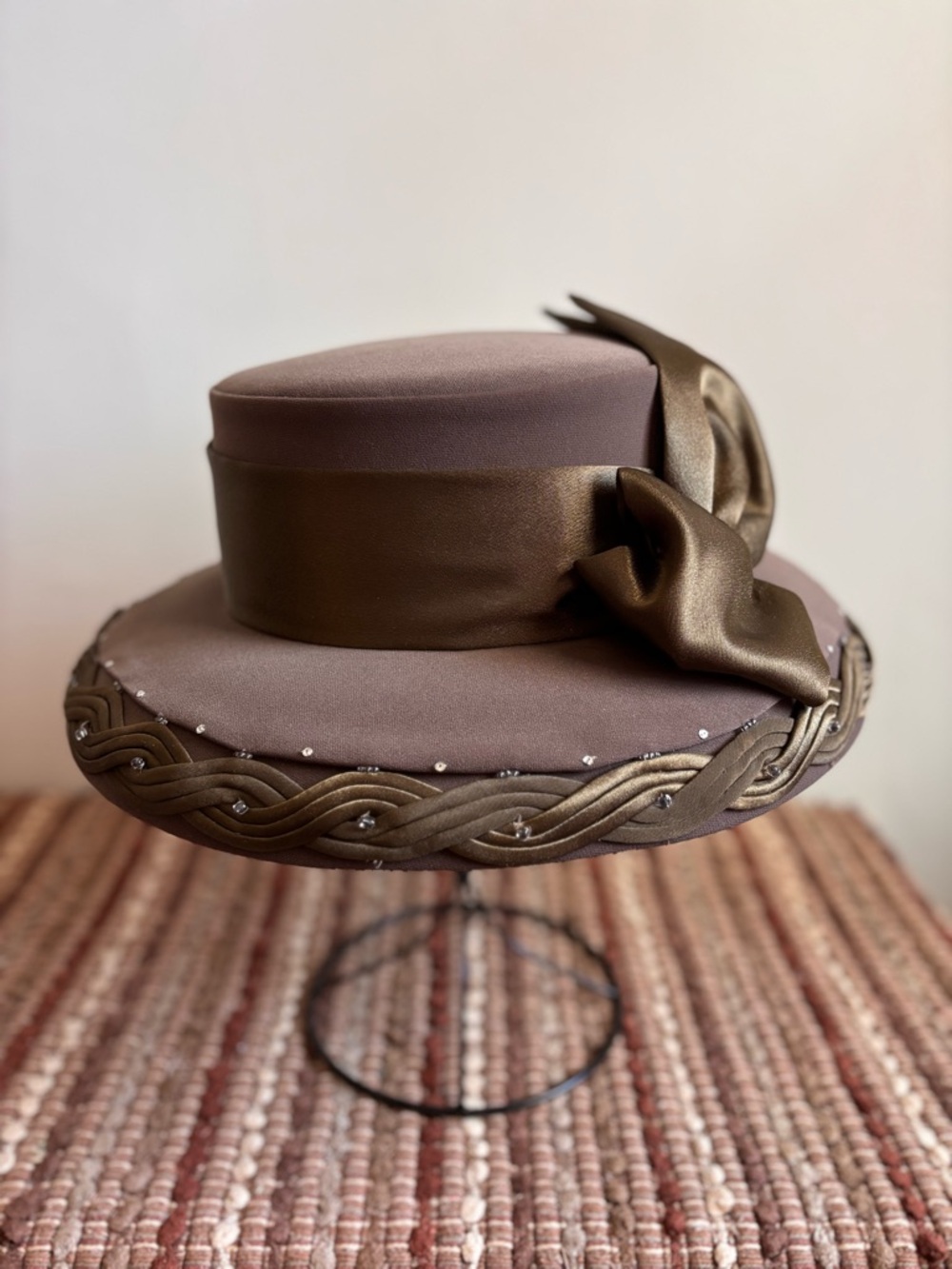 Ben Marc International 100% wool shell hat brown formal hat